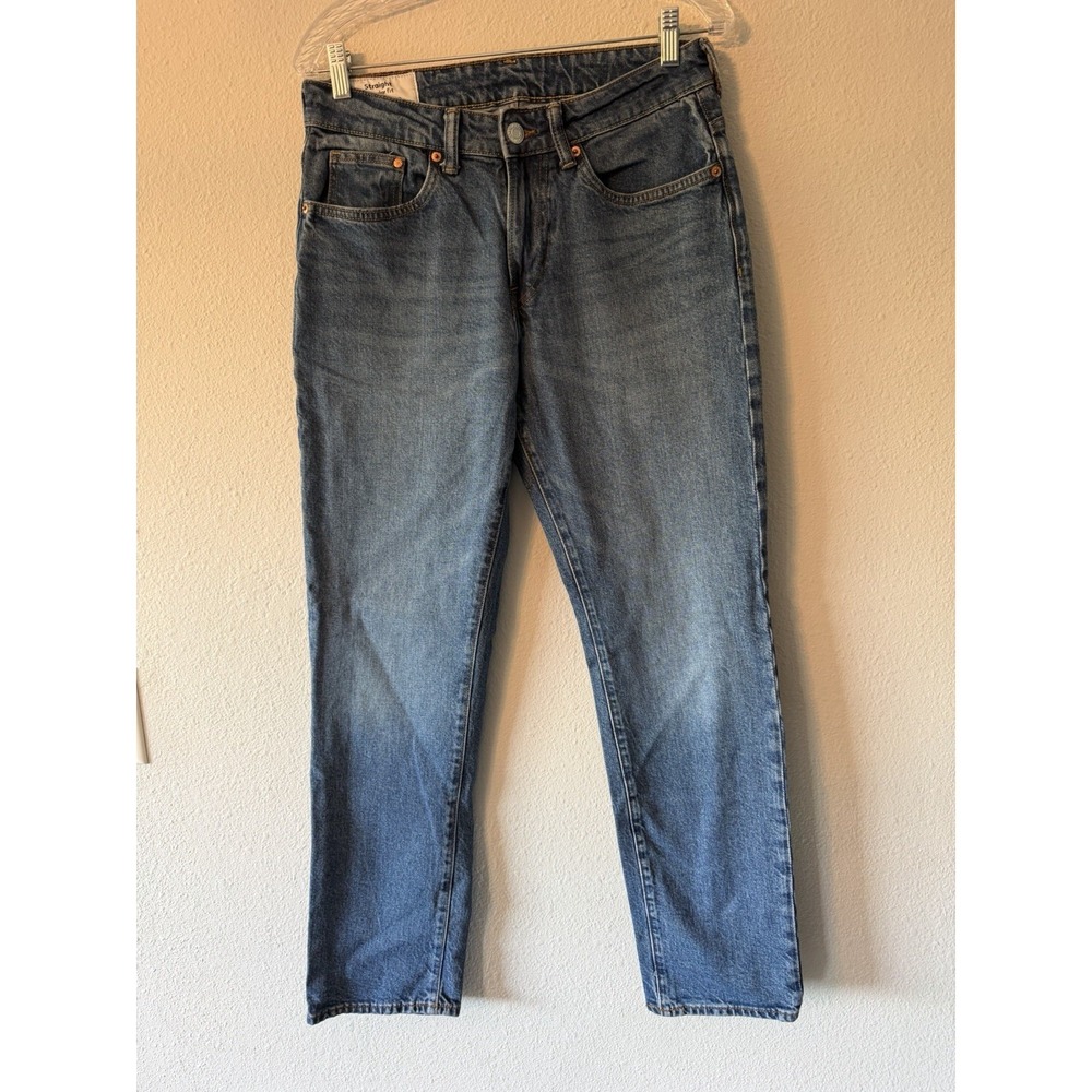 H&M Men's Straight Regular Fit Light Blue Wash 30X32 Classic Slightly Stretch